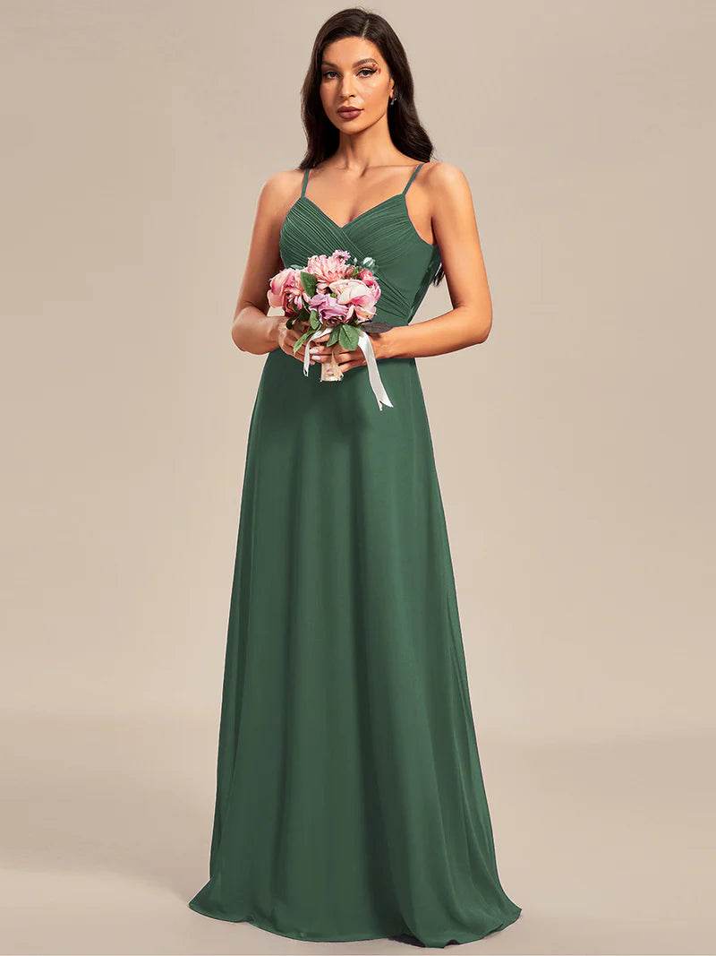 Sleeveless A-Line Evening Dress – Elegant Formal Gown for Special Occasions - Biamonde